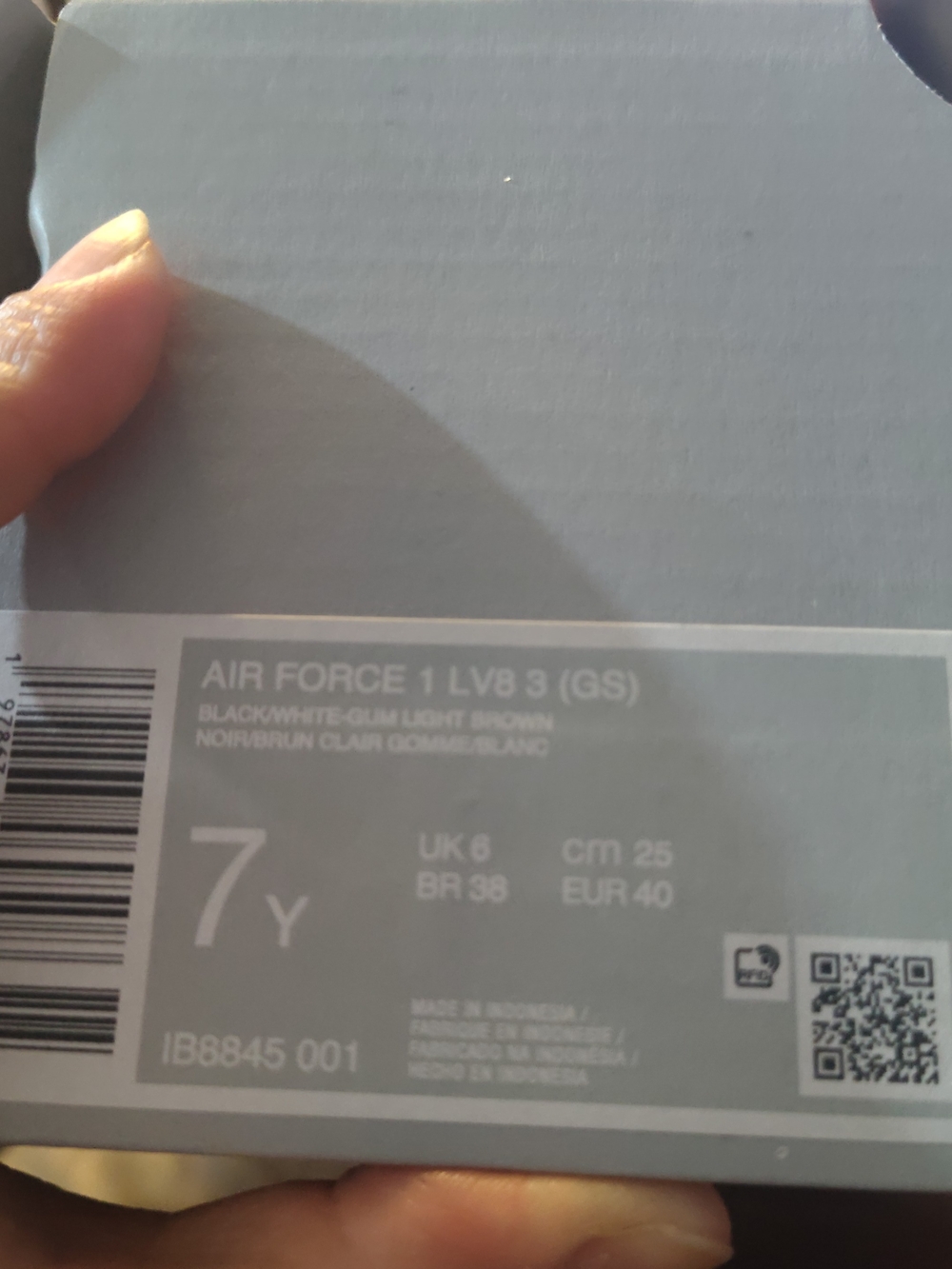 Nike Air Force 1 LVB 3 (GS) Black White Gum Light Brown